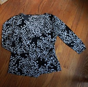 Jennifer Lopez Petite Print Blouse